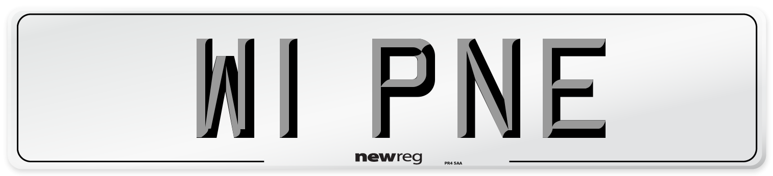 W1 PNE Number Plate from New Reg